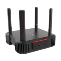 ai generato 3d interpretazione di un' modem o router per Wi-Fi su trasparente sfondo - ai generato png