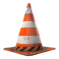 AI generated 3D Rendering of a traffic Cone on Transparent Background - Ai Generated png