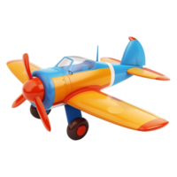 ai gerado 3d Renderização do uma brinquedo avião em transparente fundo - ai gerado png