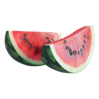 ai generiert 3d Rendern von ein Wassermelone mit Scheiben auf transparent Hintergrund - - ai generiert png