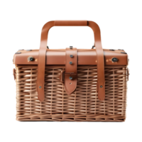 AI generated 3D Rendering of a Picnic Basket or Box on Transparent Background - Ai Generated png