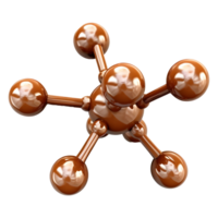 AI generated 3D Rendering of a Chemical Molecule Structure on Transparent Background - Ai Generated png