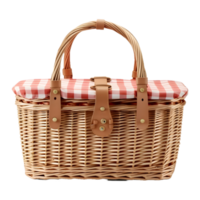 AI generated 3D Rendering of a Picnic Basket or Box on Transparent Background - Ai Generated png