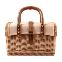 AI generated 3D Rendering of a Picnic Basket or Box on Transparent Background - Ai Generated png