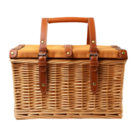 AI generated 3D Rendering of a Picnic Basket or Box on Transparent Background - Ai Generated png