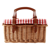 AI generated 3D Rendering of a Picnic Basket or Box on Transparent Background - Ai Generated png