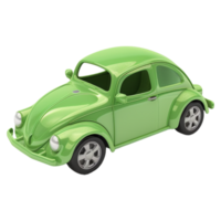 ai genererad 3d tolkning av en grön bil på transparent bakgrund - ai genererad png