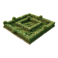 ai gegenereerd 3d renderen van een klei grond met gras Aan het Aan transparant achtergrond - ai gegenereerd png