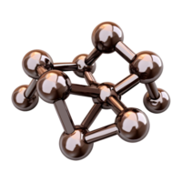 ai gegenereerd 3d renderen van een chemisch molecuul structuur Aan transparant achtergrond - ai gegenereerd png