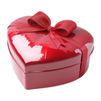 AI generated 3D Rendering of a Chocolate Gift Box in Heart Shape on Transparent Background - Ai Generated png