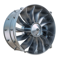 AI generated 3D Rendering of a Engine Fan on Transparent Background - Ai Generated png