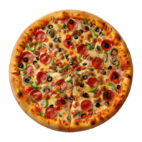 ai generado sabroso Pizza en transparente antecedentes - ai generado png