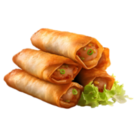 ai generato samosa rotolo su trasparente sfondo - ai generato png