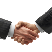 AI generated Two Persons Shaking Hands on Transparent background - Ai Generated png