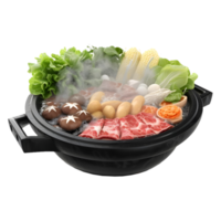 ai genererad nabe japansk köttgryta på transparent bakgrund - ai genererad png