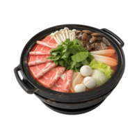 ai genererad nabe japansk köttgryta på transparent bakgrund - ai genererad png