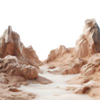 AI generated Stone and Sand in a Dessert on Transparent background - Ai Generated png