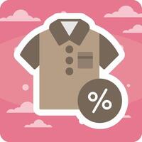 Discounted Tshirt Vector Icon