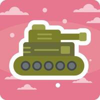 icono de vector de tanque militar