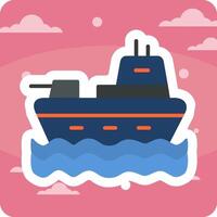 Military Ship Vector Icon