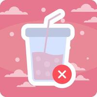 No Soft Drink Vector Icon