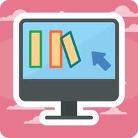 Online Book purchase Vector Icon