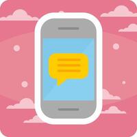 Phone Message Vector Icon