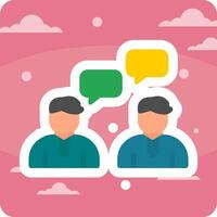 Work Conversation Vector Icon