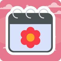 Sakura Date Vector Icon