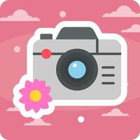 icono de vector de cámara de fotos