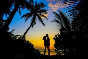 Pareja en amor fondo, S t. San Valentín día Fechado conceptual foto