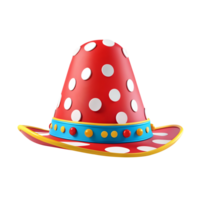 ai generato 3d interpretazione rosso clown cappello png