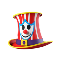 ai generiert 3d Rendern bunt Clown Hut png