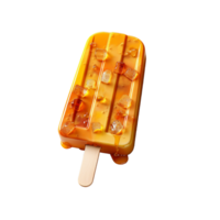 AI generated Ice Cream,  Ice Cream Png, Yellow Orange Ice Cream png