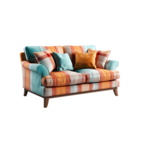 ai generiert Sofa png, Sofa 3d png, Sofa mit transparent Hintergrund png