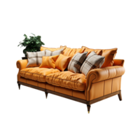 ai generiert Sofa png, Sofa 3d png, Sofa mit transparent Hintergrund png