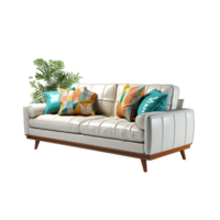 AI generated Sofa Png, Sofa 3D Png, Sofa With Transparent Background png