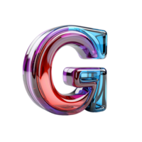 AI generated G logo, G Alphabet bold color png