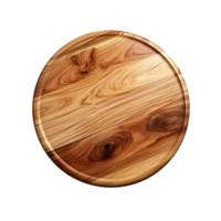 AI generated Round Wooden Board, Round Wooden Board Perspective View png