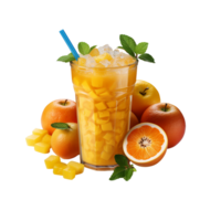 ai generado jugo, jugo png, Fruta jugo con transparente antecedentes png