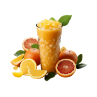 ai generato succo, succo png, frutta succo con trasparente sfondo png