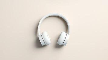 AI generated Headphones Isolated on a Clean Background. Modern Tech, Music Lovers, Music Concept. photo