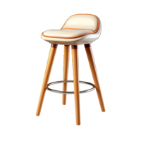 ai généré tabouret png, tabouret 3d png, tabouret avec transparent Contexte png