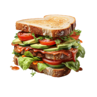 AI generated Sandwich, Sandwich Png, Sandwich With Transparent Background png