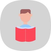 Student Flat Curve Icon vector
