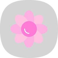 Clematis Flat Curve Icon vector
