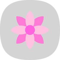 Dandelion Flat Curve Icon vector