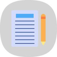 Notes Flat Curve Icon vector