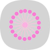 Mimosa Flat Curve Icon vector