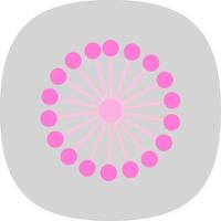 Mimosa Flat Curve Icon vector